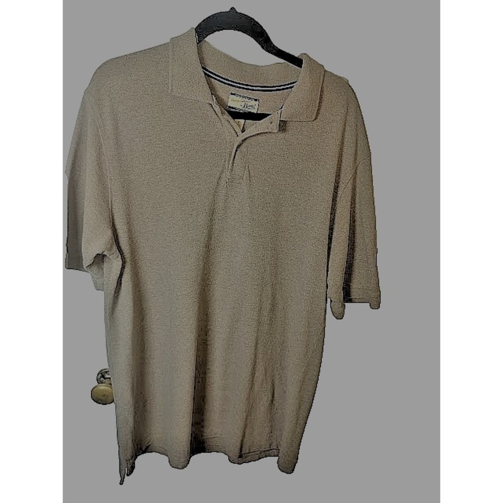 Heritage Collection by Bass Men Sz L‎ Gray Short Sleeve Polo Shirt NWT